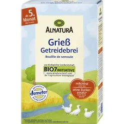 Alnatura Demeter Bio Grieß Getreidebrei Ab Dem 5. Monat 250G