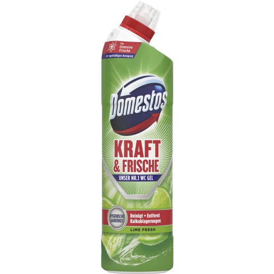 Domestos WC Gel Kraft & Frische Lime Fresh 750ML 3 Domestos WC Gel Kraft & Frische Lime Fresh 750ML