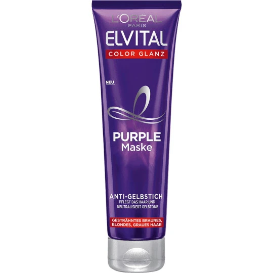 L'Oreal Elvital Color Glanz Purple Maske 150ML 3 L'Oreal Elvital Color Glanz Purple Maske 150ML