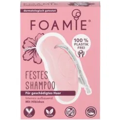 Foamie Festes Shampoo Hibiskus Für Geschädigtes Haar 80G