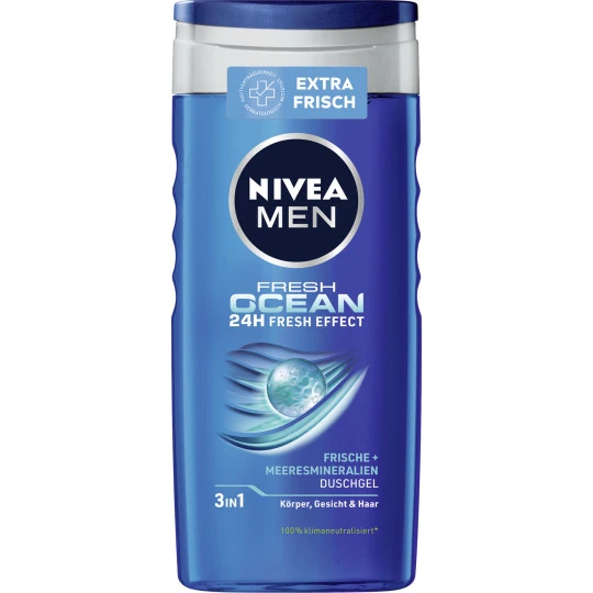 NIVEA Men 3in1 Duschgel Fresh Ocean 24H Fresh Effect 250ML 3 NIVEA Men 3in1 Duschgel Fresh Ocean 24H Fresh Effect 250ML